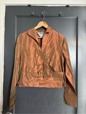 Carlisle Iridescent Copper silk Wrap Jacket